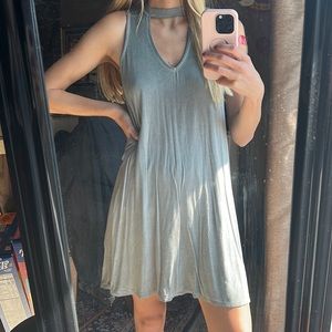American Eagle Grey Key Hole Dress